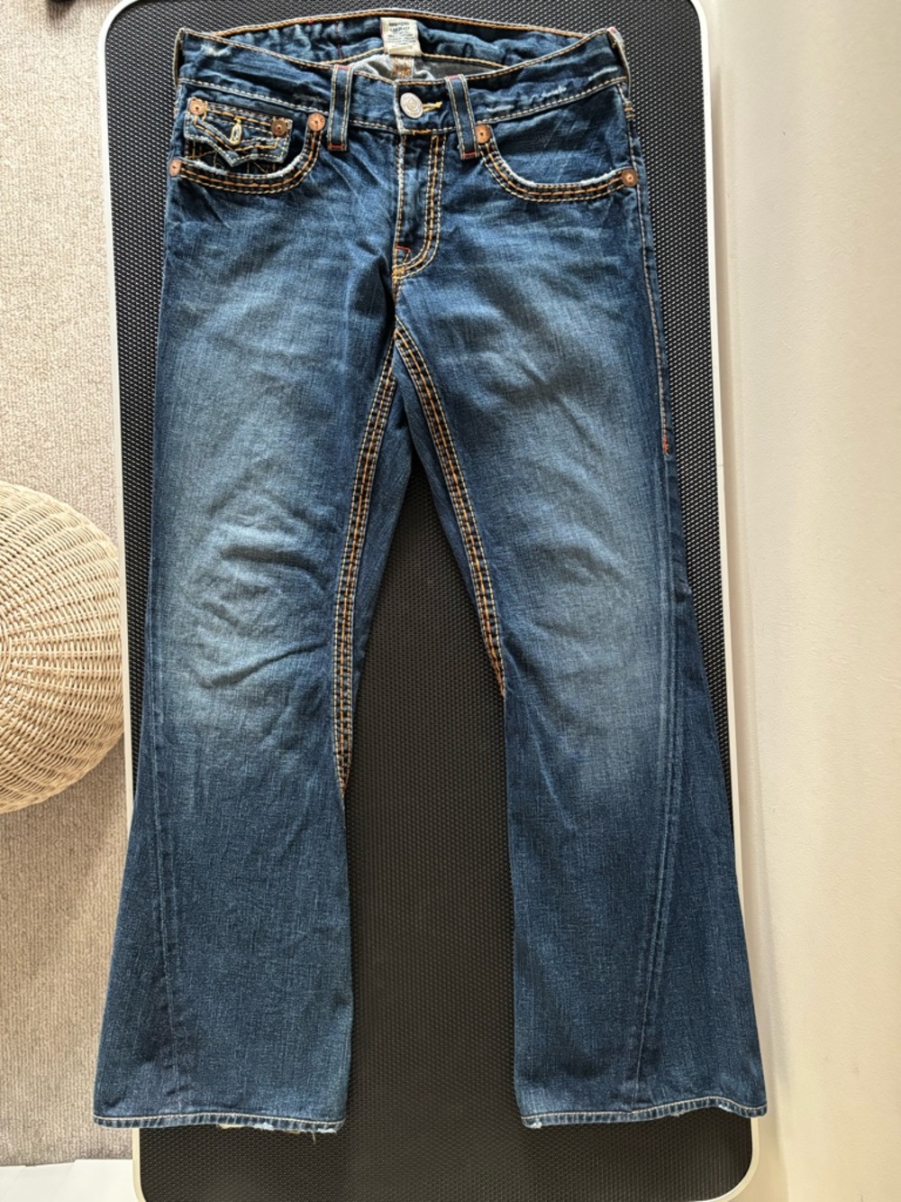 True Religion World Tour Joey Big T Jeans Men’s 31 Dark Wash Made in USA Vintage